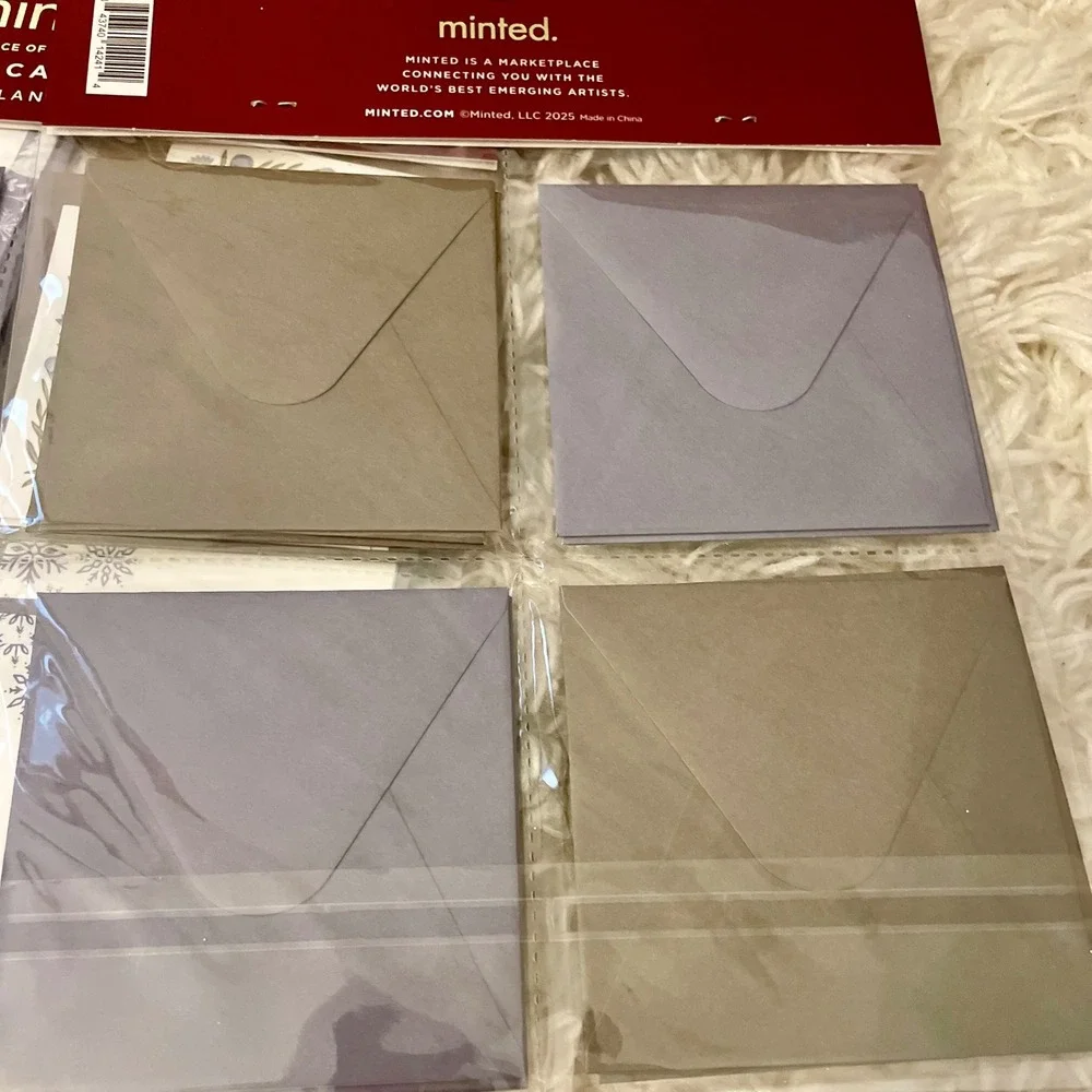 Minted Woodland Wonder Mini Card Set 60 Cards 60 Envelopes Winter Nature Designs